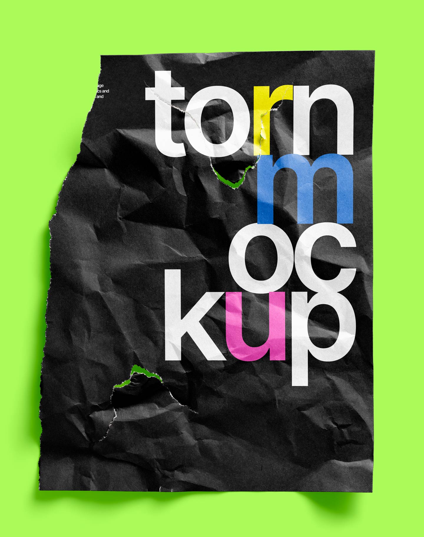 torn poster mock up